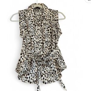 Ann Taylor Button-Up Tie-Front Blouse - Size 2P